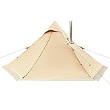 KingCamp Torino Hot Zelt mit Herdheber Winddicht Warm Winter Canvas Zelt für kaltes Wetter Camping Tipi Heißes Zelt mit Schneerock für Solo Winter Camping Wandern Jagd Luxus Camping Tipi Zelt