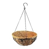 Blumenhängetopf | Hängetopf | Pflanzkübel für den Außenbereich | Korb mit Auskleidung, stabile runde Pflanztöpfe, Indoor Blumenampeln Gartendeko für Haus, Terrasse, Balkon