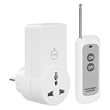 Fernbedienung 230V Steckdose, Eu-Steckeradapter 2300W 10A Funksteckdose Mit Fernbedienung 30M Steuerungsreichweite Eu-Standardsteckdose