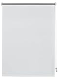 Deco Company Rollo mit Thermo-Rückseite zum Klemmen, Verdunklungsrollo ohne Bohren, Höchste Lichtreflexion, Hitzeschutz, Energiesparend, Weiß, 75 x 150 cm (BxH)