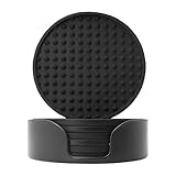 Miyanvuo Coaster Aus Silikon,rutschfeste Untersetzer | Runde Hitzebeständige Unterlegmatte 6 Stück,für Kaffee Möbel Dekoration Bar Küchenarbeitsplatte und