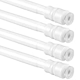Bestlivings 4er Pack Klemmstange (Weiß) Schraubtechnik ausziehbar 60-90 cm, Gardinenstange zum Klemmen, für leichte Gardinen, kein Bohren - Kleben