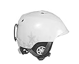 Skihelm Kinder Junior Snowboard Helm inkl. Skibrillenhalterung Größe XS/S Kopfumfang 47-51cm Skaterhelm Ski für Mädchen Jungen Jugend Snowboardhelm Schutz zum Skifahren (Weiß)