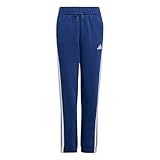 adidas Unisex Kids Essentials 3 Stripes Pants, Dark Blue/White, 11-12 Years