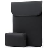 HYZUO 13 Zoll Laptop Hülle Laptophülle für MacBook Air 13 M3/M2/M1 A3113 2024-2018, MacBook Pro 13 M2/M1 Pro/Max A2686 2024-2016, XPS 13, 12,3-13 Surface Pro 11-3, mit kleine Tasche, Schwarz