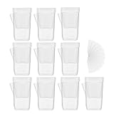 Selbstbewässerungstöpfe für Pflanzen, 10 Stück, transparente Blumentöpfe mit Behälter, für den Außenbereich, Balkon, Terrasse, afrikanisches Violett, Blumen, Kakteen und Pflanzen