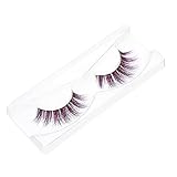 TOVINANNA 1 Paar Wimpern Individuell Bausatz zart Augenlider gefälscht FALSCH sehen wimperkamm eyelash lash extension kit wimperverlängerungsset lash kit extension Ballaststoff Violett