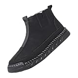 Knöchel Schneestiefel Herren Winter Warm Leicht Stiefel Warm Gefüttert Wasserdicht Kurze Stiefel Bequeme Weiche Sohle Orthopädische Schuhe Outdoor rutschfeste Casual Walkingschuhe Outdoor