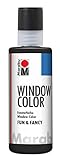 Marabu 04060004073 - Window Color fun & fancy, Konturenfarbe schwarz 80 ml, auf Wasserbasis, ablösbar auf glatten Flächen wie Glas, Spiegel, Fliesen und Folie