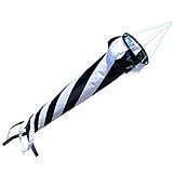 CIM Windsack - Windturbine 90 Black/White - UV-beständig und wetterfest - Ø20cm, Länge: 90cm - inkl. Kugellagerwirbelclip