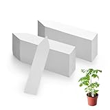 Pflanzenschilder zum Beschriften PVC Plastik Pflanzschilder Draussen Wetterfest Pflanzenstecker für Gewächshaus,Gemüsegarten,Heimischen Garten- 200 Stück,10x2CM