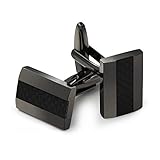 Mr.Van Manschettenknöpfe Herren, Handcrafted Kohlefaser Schwarz Cufflinks für Hemd Hochzeit Festival Geburtstag Geschenk Tanzparty (Manschettenknöpfe)