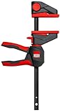 BESSEY Einhandzwinge mit drehbarem Griff EZ360M-30, Spannweite 300 mm Ausladung 60 mm, einfaches Überkopfarbeiten, Innovativer 360° Dreh-Mechanismus, Gewicht 0,48 Kg