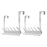 KEALBAUS Türhaken, 304 Edelstahl, strapazierfähig, für Mäntel, Bademäntel, Hüte, Kleidung, Handtücher, Hängeorganizer, 2 Stück