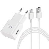 Ladeadapter mit Schnellladefunktion (USB Typ-C) Schnellladegerät mit Original Ladekabel 1,5m Für Samsung Galaxy S10/S9/S8/S10e/S10+/S8+/S9+/Note 8 9 20/S22/S21/S21+/S21 Ultra/ S20/Z Flip3/A30/A53
