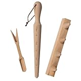 Windhager Anzuchtset, 3-teilig, Buchenholz, inkl. Pflanzholz, Pikierleiste und Pikiergabel, Pflanzsetz für Hochbeete, 05848