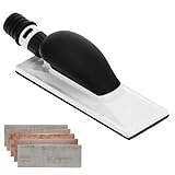 Handschleifer mit Absaugung, 51 Löcher, 200 × 70 mm, Inkl 5 Stück Schleifklotz, Körnung P80 P120 P180 P240 P320 Schleifklotz Klett, für Trockenbau, Holzpolitur, Gebäudereinigung