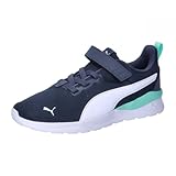 PUMA Jungen Unisex Kinder Anzarun Lite AC+ PS Sneaker, Club Navy White-Mint, 29 EU