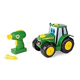 John Deere 46655 Bau-Ihr-Ihnen-Johnny-Traktor, Kinder Traktor zum Selbstbauen, Hochwertiger für Kinder ab 18 Monaten, Spielen und Sammeln, Spielzeugtraktor, ab 18 Monaten, Grüne