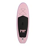 Aufblasbares Surfbrett für Jugendliche und Erwachsene | Leicht zu transportieren | Mit Paddel und Luftpumpe | Stehpaddelbrett für Wellenreiten - 240cm (Rosa)