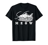 Meow Catfish Catfishing Wave Funny Fishing Japanese Ukiyo-E T-Shirt