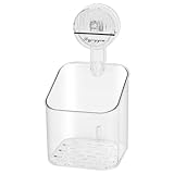 Duschablage Ohne Bohre, Duschablage Saugnapf, Duschregal ohne Bohren mit Saugnapf, Badezimmer Duschkorb, Transparent Wandablage für Küchen Bad Seife Shampoo Wandregal Organizer