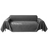 Itoyx Kratzschutz für Sofa, Dunkelgrauer Chenille-Sofabezug, extragroß (180 x 300 cm), haustierfreundlicher Möbelschutz, weicher Sofabezug, Wohnzimmerdeko