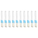 SHTGOI Pinsel 10 Stück 1 Zoll flachpinsel beizpinsel küchenpinsel Backpinsel mit Kunststoffgriff staubpinsel künstlerpinsel zum Ölmalerei kantenmalwerkzeug Für Garten Küche Terrassen Wände Zäune