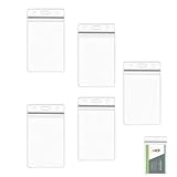 5 Pcs Kartenhüllen Transparent, ID Ausweishalter, Kartenhülle Namensschilder, für Studentenausweise, Business Ausstellung Karten, Visitenkarten, Buskarten