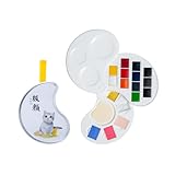 Harilla Aquarellfarbe Set Aquarellfarben Aquarell Skizzieren mit Palette für Malerei Liebhaber Erwachsene Profis Hobbyisten, Grundfarbe