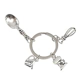 Homoyoyo Schlüsselanhänger Aus Hochwertigem Material Kreatives Design Für Küche Und Kochen Als Geschenkanhänger Für Rucksack Schlüssel Oder Handtasche Langlebig Und Einzigartig