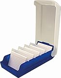 helit H6901130 - Karteikarten Box „the beebox“ DIN A7 quer, blau, Lernkartei und Aufbewahrungsbox