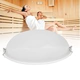 Sauna Wandlampenschirm, Oval Wasserdicht Explosionsgeschützte Anti-Beschlag Hitzebeständig Saunalampenschirm für E27-Fassungen mit Glühbirnen bis 45W für Sauna Dampfbad Bad (Glühbirne Nicht Enthalten)