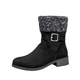 Damen Winterstiefel, wasserdichte rutschfeste Winterschuhe mit Bequeme Warmem Plüschfutter Für Kalte Tage