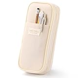 EASTHILL Federmäppchen mit großem Fassungsvermögen, Schreibwaren-Stifttasche für Teenager-Cremefarben