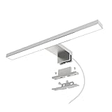 DEELUX Spiegelleuchte Bad 5W 400LM 30cm Neutralweiß 4000K,3in1 Montage 230V Wandleuchte Spiegellampe,LED Badleuchte Badlampe,Klemmplatte am Spiegel/Schrank/Wandbeleuchtung IP44