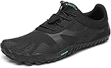 SAGUARO Barfußschuhe Herren Damen Barfussschuhe Traillaufschuhe Zehen Training Fitnessschuhe Outdoor Barfuss Wanderschuhe Atmungsaktiv Schnell Trocknend Badeschuhe, Tinte schwarz, 44 EU