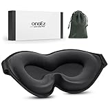 onaEz Schlafmaske für Frauen Herren, 2022 Verbesserte 3D Nasenrinnen Design Schlafmaske, 10mm Tief Konturierte Schlafbrille Bequem,100% Lichtblockierende Augenmaske,Weiche Schlafmasken für Yoga Reisen
