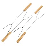 4 Stück Grillschild Gestell Spieße für Kabobs Fleischspieße Spieß-Sticks Grillflosse ausstecher rentier outdoor grill kebab räucherstäbchen Grillspieß Grillzubehör Rostfreier Stahl Happyyami