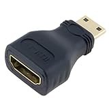 SeKi HDMI Adapter HDMI A Buchse auf Mini HDMI Typ C Stecker; Buchse auf Stecker; vergoldete Anschschlüsse - Schwarz, 85117