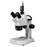 Bresser Trinokulares Stereo-Mikroskop mit 3 Vergrößerungen 10x-40x und Full HD Mikroskopkamera, LED-Beleuchtung, mobil einsetzbar