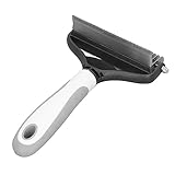 2-in-1-Hundebürste zum Entfernen von lose hängendem Fell mit Stahlkamm zur Entwirrung, Entferner für Verfilzungen bei langhaarigen Hunden, großes Pflegeinstrument für Hunde mit rut (Weiß)