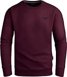 Grin&Bear Premium Herren Pullover Sweatshirt GB807-Burgundy-XL