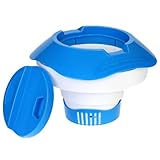 QWORK® 8 Zoll Pool Dosierschwimmer, Pool Chlorine Floater Faltbar, für Schwimmbäder, Wasserparks & Spas