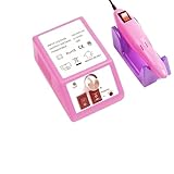 TIEOAXFT Professionelles Maniküre-Bohrmaschinen-Set, elektrische Nagelbohrmaschine, Nagelschleifer, Gel-Nagelhautentfernung, Nageldrehmaschine, Feile, Polierwerkzeug(D2000 Pink US)