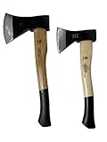 Beil Gartenaxt Spaltaxt 2 tlg Set 600/1000g Spaltbeil Holzstiel Axt