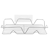 jojofuny Edelstahl Lagerregal ohne Bohren Spurloses Wandregal für Küche und Bad Einlagig mit Montagezubehör Rostfrei und Langlebig