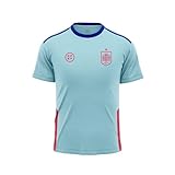 smartketing RFEF - Trainingstrikot der spanischen Fußballnationalmannschaft, 100% Polyester, atmungsaktiv, spanische Nationalmannschaft für Erwachsene, blau, Größe L