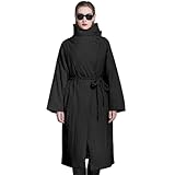 BAICAIBAI Damen Winterjacke Stepp Winter Jacke gesteppter Wintermantel Warm Lang Mantel Plissee-Twist-GüRtel Lockerer Outdoor Ausflug Daunenjacke Oberbekleidung,Noir,L