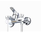 Sumeber Badewannenarmatur Wandmontage Wandmontage Einhand-Wannenarmatur Badewanne Wannenarmatur, Messing Duscharmatur Wasserhahn Badewanne Set, chrom